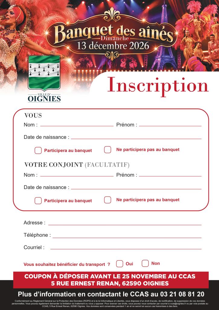 Inscription banquet des aînés