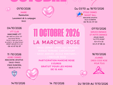 Programme Octobre Rose 2026