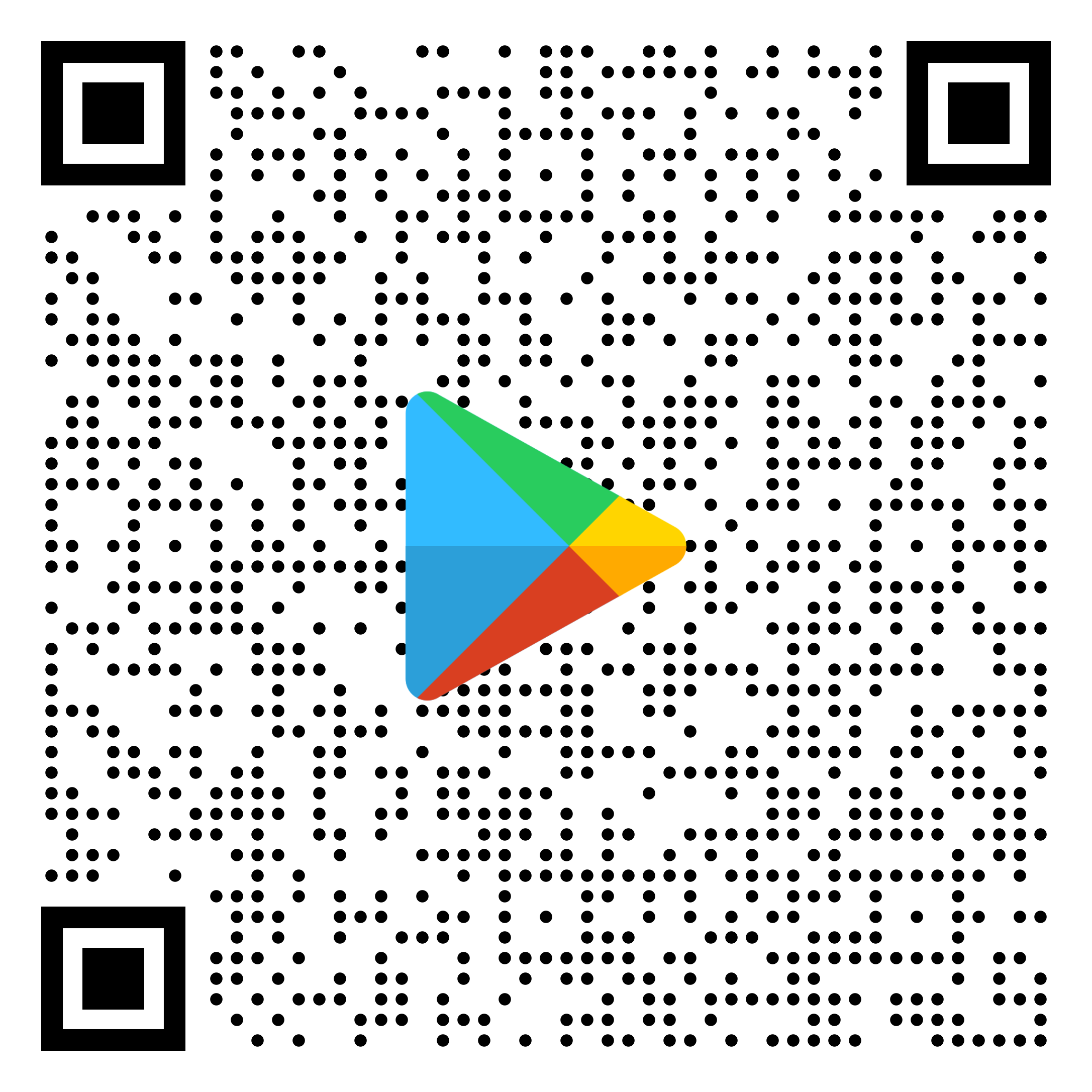 Flashez le QR code - Disponible sur Google Play